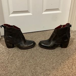 Bed Stu Leather Lace-up Bootie Boots, Womens  8